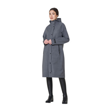 Softshell mujer largo en mezcla de lana con abertura trasera Equestro