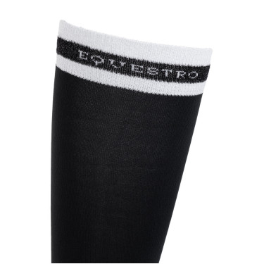 Calcetines de mujer con inserciones de Lurex Equestro Calcetines de mujer con inserciones de Lurex Equestro