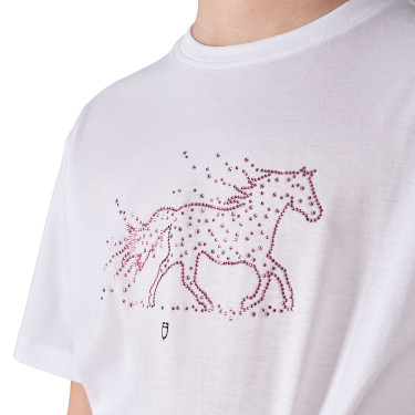 Camiseta de niña Stone Horse de algodón Equestro niño Camiseta de niña Stone Horse de algodón Equestro niño