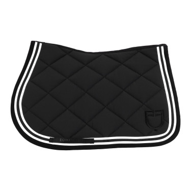 Salvapolvo de salto Double Stripes en tejido técnico Equestro Negro