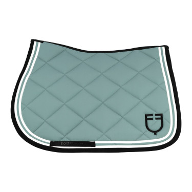 Salvapolvo de salto Double Stripes en tejido técnico Equestro Pizarra gris / negro Salvapolvo de salto Double Stripes en tejido técnico Equestro Pizarra gris / negro
