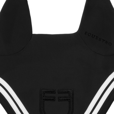Cofia Double Stripes en tejido técnico Equestro Negro