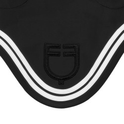 Cofia Double Stripes en tejido técnico Equestro Negro