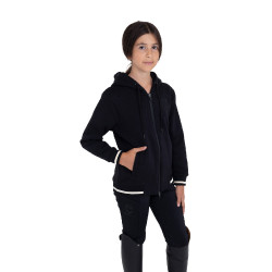 Sudadera unisex para niños con capucha y cremallera frontal Equestro Sudadera unisex para niños con capucha y cremallera frontal Equestro