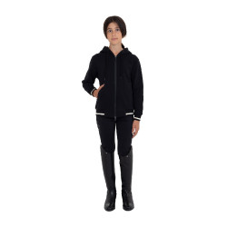 Sudadera unisex para niños con capucha y cremallera frontal Equestro Sudadera unisex para niños con capucha y cremallera frontal Equestro