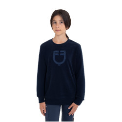 Sudadera unisex para niños de cuello redondo de forro polar Equestro