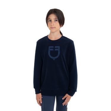 Sudadera unisex para niños de cuello redondo de forro polar Equestro