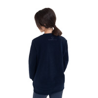 Sudadera unisex para niños de cuello redondo de forro polar Equestro Americana marina Azul marino