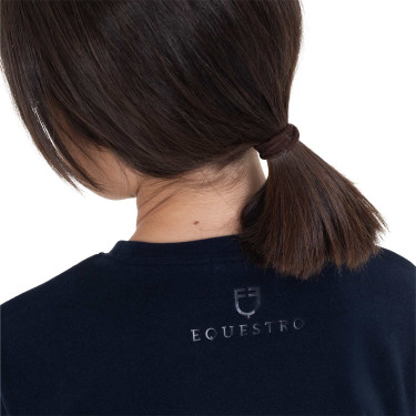 Sudadera unisex para niños de cuello redondo de forro polar Equestro