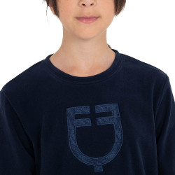 Sudadera unisex para niños de cuello redondo de forro polar Equestro