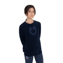 Sudadera unisex para niños de cuello redondo de forro polar Equestro