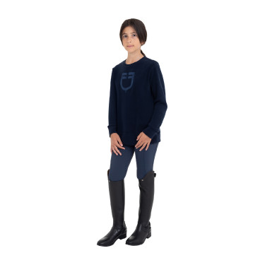 Sudadera unisex para niños de cuello redondo de forro polar Equestro