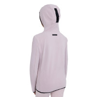 Sudadera infantil unisex de polar con cremallera Equestro Violeta afieltrado