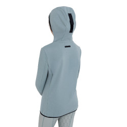 Sudadera infantil unisex de polar con cremallera Equestro Gris pizarra
