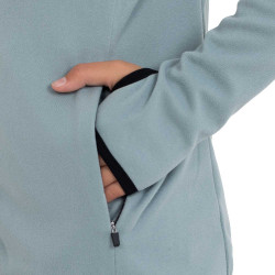 Sudadera infantil unisex de polar con cremallera Equestro Gris pizarra
