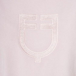 Sudadera de mujer de cuello redondo de forro polar Equestro Violeta afieltrado