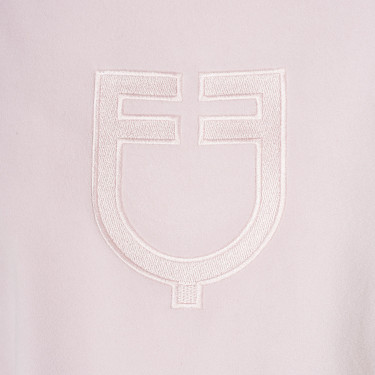 Sudadera de mujer de cuello redondo de forro polar Equestro Violeta afieltrado
