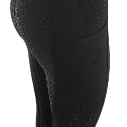 Leggings de mujer de cintura alta con trabillas y strass Equestro