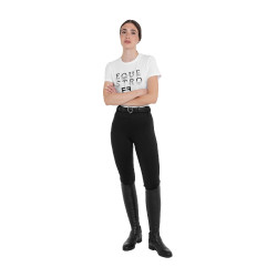 Leggings de mujer de cintura alta con trabillas y strass Equestro