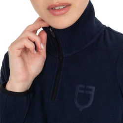 Sudadera de mujer de cuello alto de forro polar con cremallera 3/4 Equestro