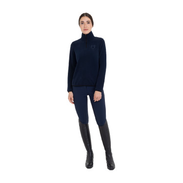 Sudadera de mujer de cuello alto de forro polar con cremallera 3/4 Equestro