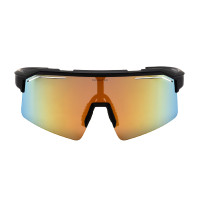 Gafas de sol deportivas polarizadas modelo Soleil Equestro Negro mate / revo dorado Amarillo