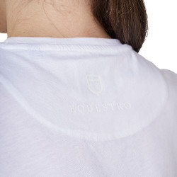 Camiseta de mujer con logotipo monograma efecto terciopelo Equestro