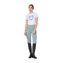 Camiseta de mujer con logotipo monograma efecto terciopelo Equestro