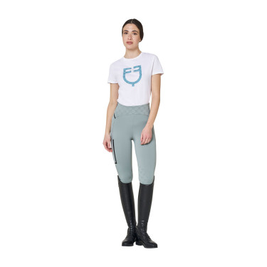 Camiseta de mujer con logotipo monograma efecto terciopelo Equestro