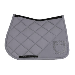 Manta de salto con logotipo de strass Equestro Gris escarchado / gris escarchado