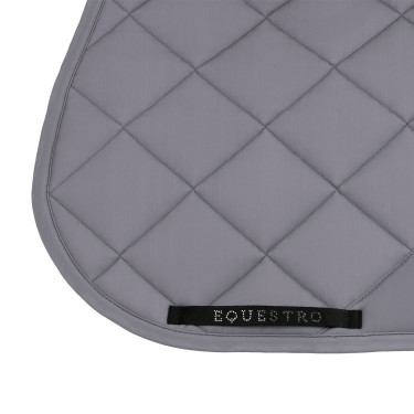 Manta de salto con logotipo de strass Equestro Gris escarchado / gris escarchado