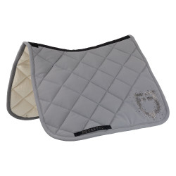 Almohadilla de doma Equestro con logo de strass Gris escarchado / gris escarchado