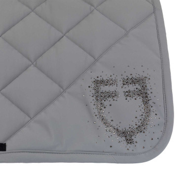Almohadilla de doma Equestro con logo de strass Gris escarchado / gris escarchado