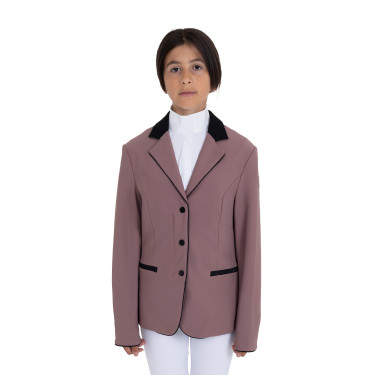Chaqueta infantil unisex de concurso con cremallera y botones Asta Beige