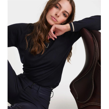 Polo de equitación de lana merina para mujer Merinos Horse Pilot