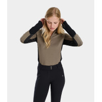 Sudadera con cremallera Quest de equitación para mujer Horse Pilot Marrón colmenilla Marr&amp;amp;amp;oacute;n