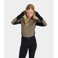 Sudadera con cremallera Quest de equitación para mujer Horse Pilot Marrón colmenilla Marr&amp;amp;amp;oacute;n