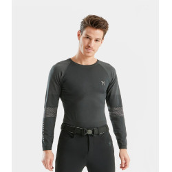 Camiseta Optimax Horse Pilot hombre Hierro Gris