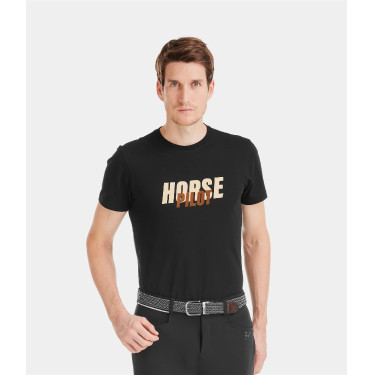 Camiseta Horse Pilot Team hombre Negro