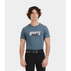 Camiseta Horse Pilot Team hombre Índigo vintage Azul