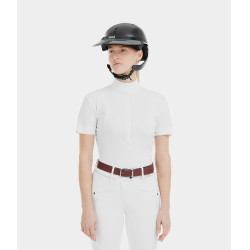 Camisa de concurso Monica Horse Pilot de manga corta para mujer Blanco Camisa de concurso Monica Horse Pilot de manga corta para mujer Blanco