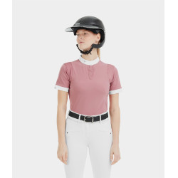 Camisa de concurso Aerolight de manga corta Horse Pilot mujer Rosa mesa