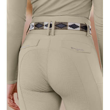 Pantalón de equitación ELT Comfort Ride Glam para mujer Gris beige