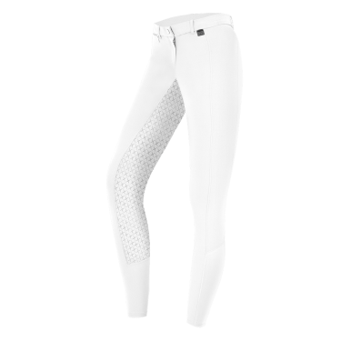 Pantalón de equitación ELT Micro Sport silicona Blanco