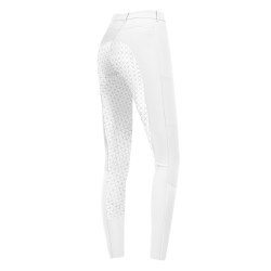 Pantalón de equitación ELT Micro Sport silicona Blanco