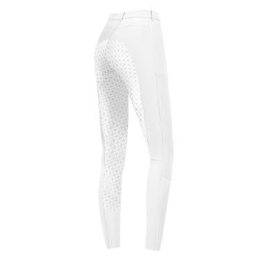 Pantalón de equitación ELT Micro Sport silicona Blanco