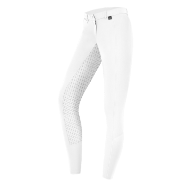 Pantalón de equitación ELT Micro Sport silicona Blanco