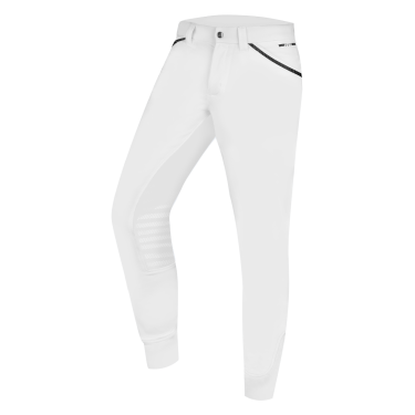 Pantalón de equitación ELT Mailo con grip en las rodillas para hombre Blanco