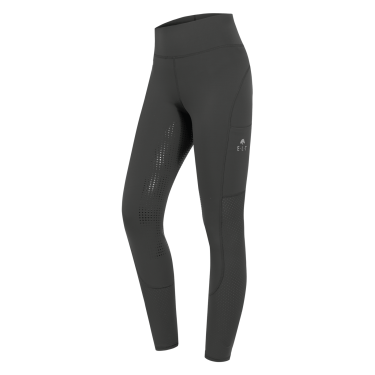 Leggings de equitación ELT de talle alto Hanna con malla Lodos Gris