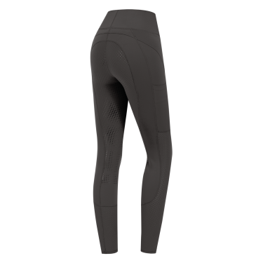 Leggings de equitación ELT de talle alto Hanna con malla Lodos Gris